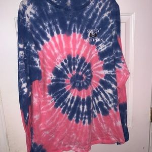 Tie-dye Simply Southern long sleeve